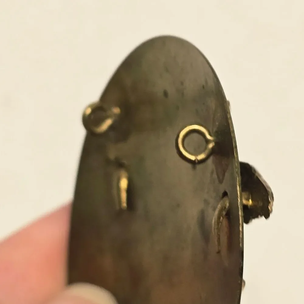 Vintage 60s Brass American Eagle With Stars Belt Buckle And Pendant Medallion